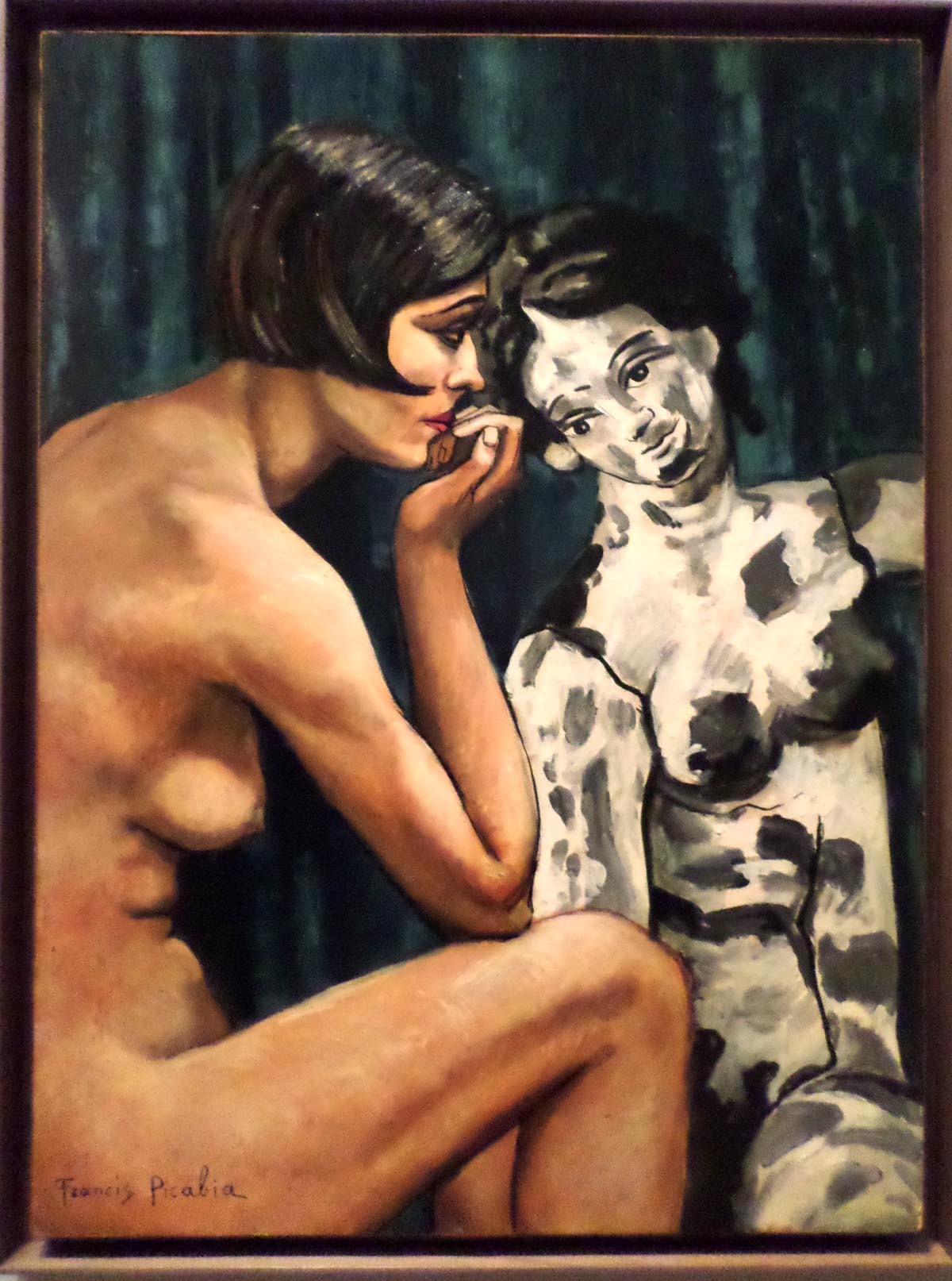 Femme à la sculpture grecque noire et blanche (1940)